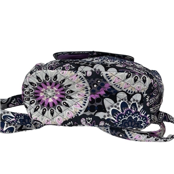 Vera Bradley Fashion Backpack Mimosa Medallion Navy/Purple/Gray NWT - Picture 6 of 11